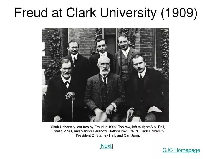 freud at clark university 1909