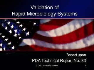 Validation of Rapid Microbiology Systems