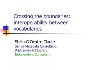 Crossing the boundaries: interoperability between vocabularies