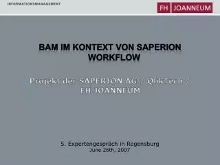 BAM im Kontext von Saperion Workflow