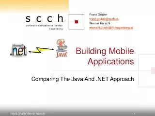 Building Mobile Applications
