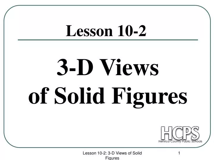 3 d views of solid figures