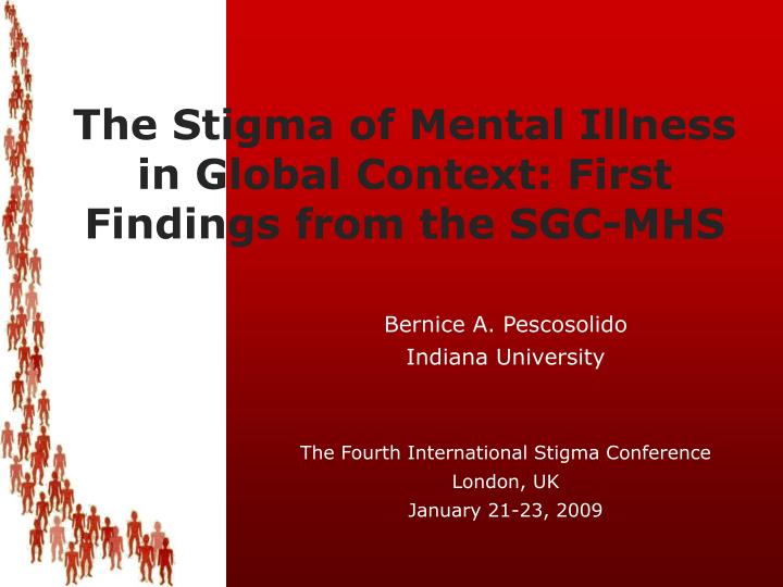 the stigma of mental illness in global context first findings from the sgc mhs