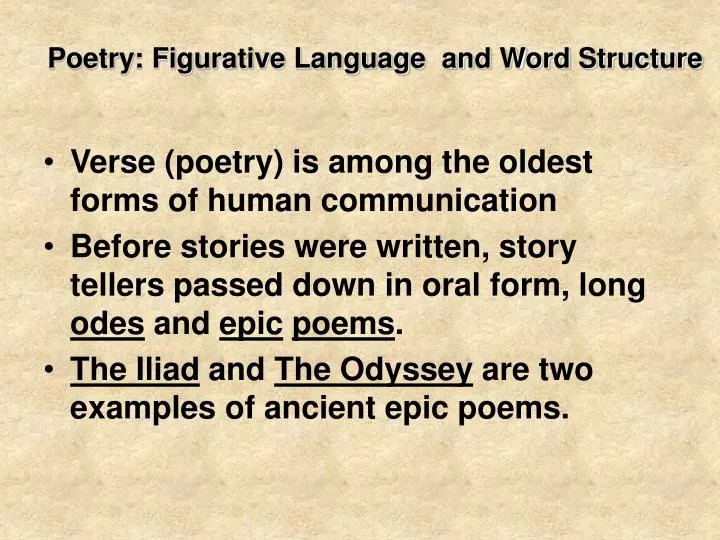 poetry figurative language and word structure