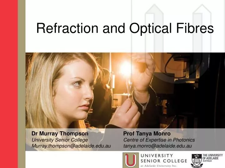 refraction and optical fibres