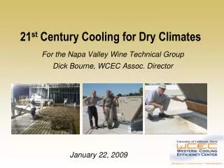 21 st Century Cooling for Dry Climates