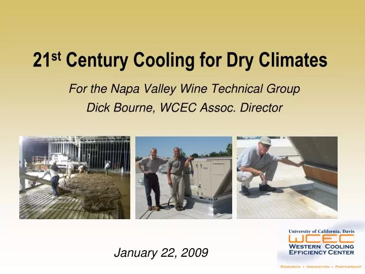 21 st century cooling for dry climates