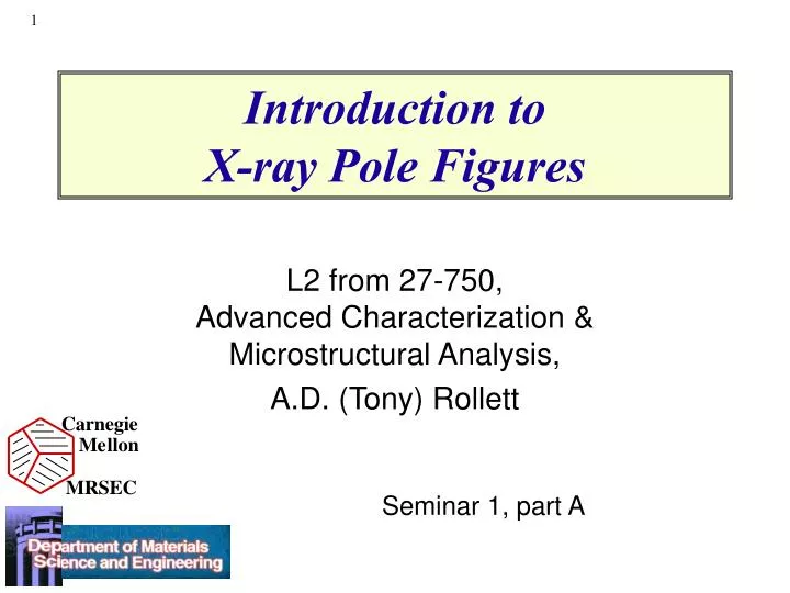 introduction to x ray pole figures