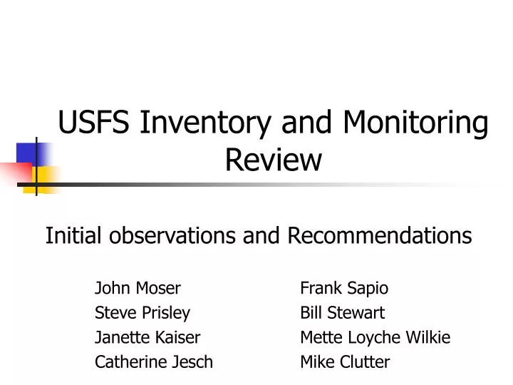 usfs inventory and monitoring review