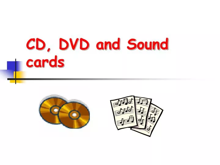 cd dvd and sound cards