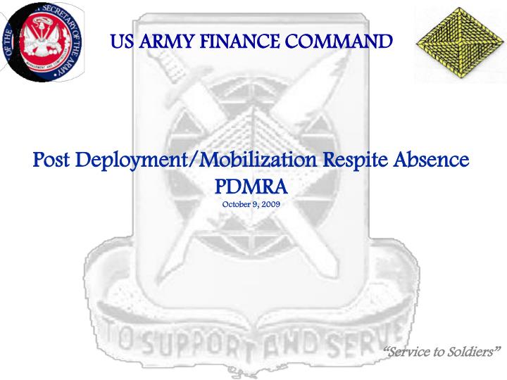 post deployment mobilization respite absence pdmra october 9 2009