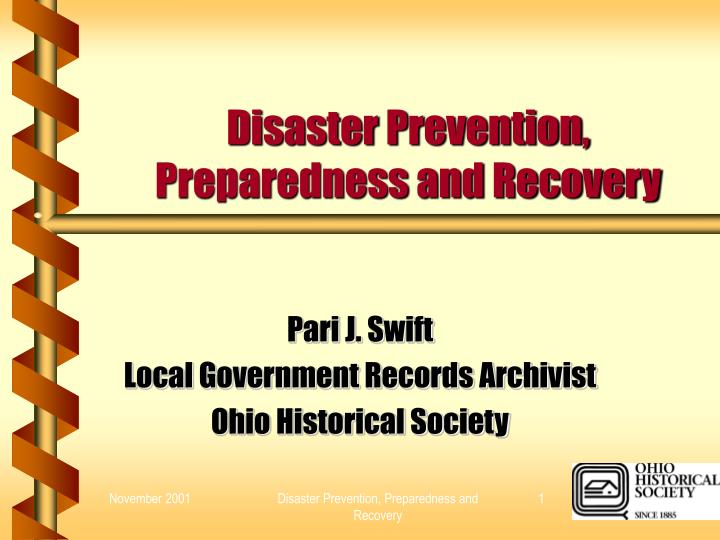 disaster prevention preparedness and recovery