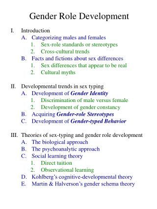 Gender Role Development
