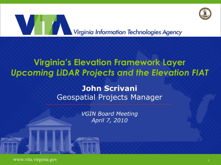 virginia s elevation framework layer upcoming lidar projects and the elevation fiat