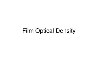 Film Optical Density