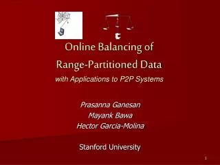 Online Balancing of Range-Partitioned Data with Applications to P2P Systems