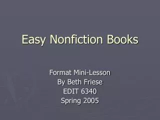 Easy Nonfiction Books