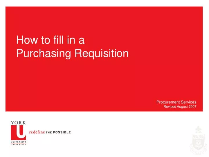 how to fill in a purchasing requisition