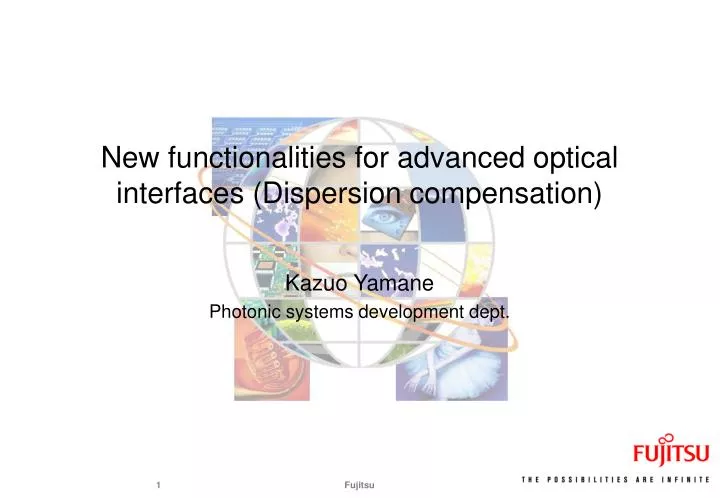 new functionalities for advanced optical interfaces dispersion compensation