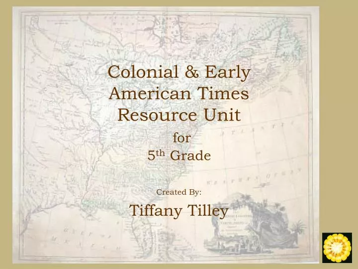 colonial early american times resource unit for 5 th grade
