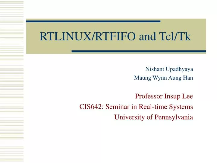 rtlinux rtfifo and tcl tk