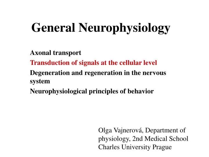 general neurophysiology