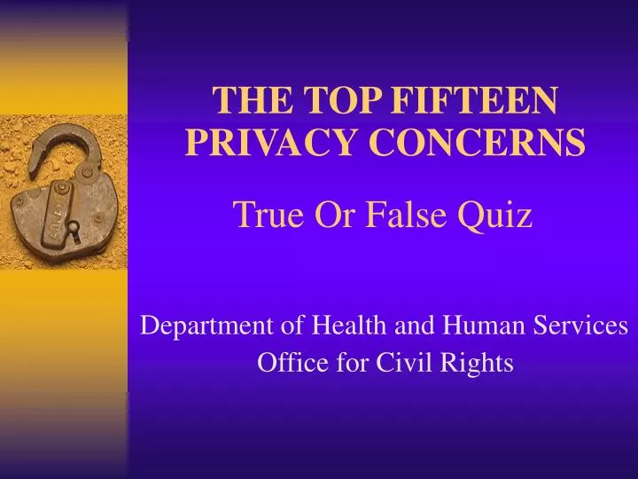 the top fifteen privacy concerns