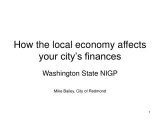 How the local economy affects your city’s finances