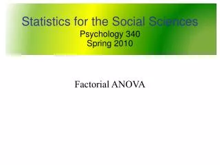 Statistics for the Social Sciences