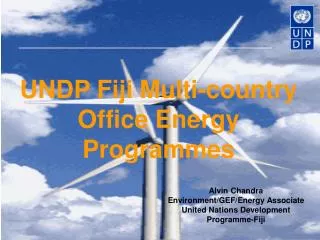 UNDP Fiji Multi-country Office Energy Programmes
