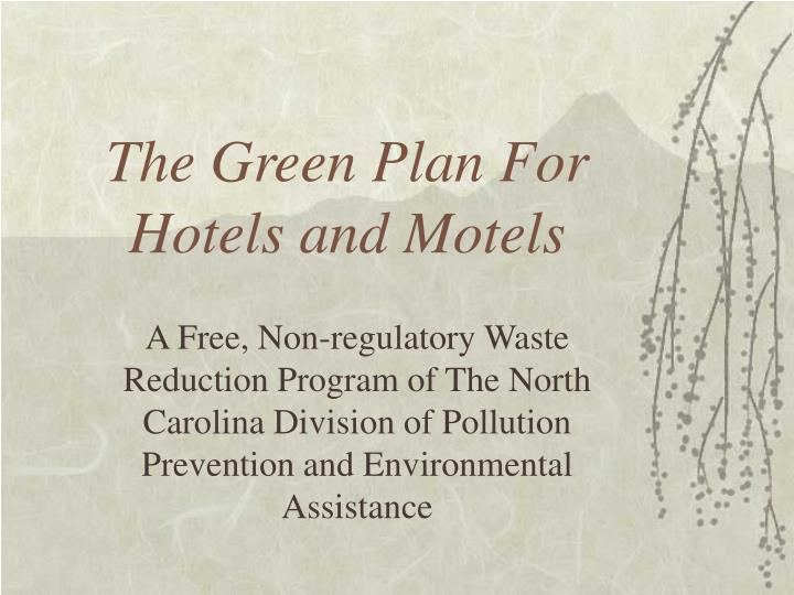 the green plan for hotels and motels
