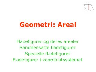 Geometri: Areal