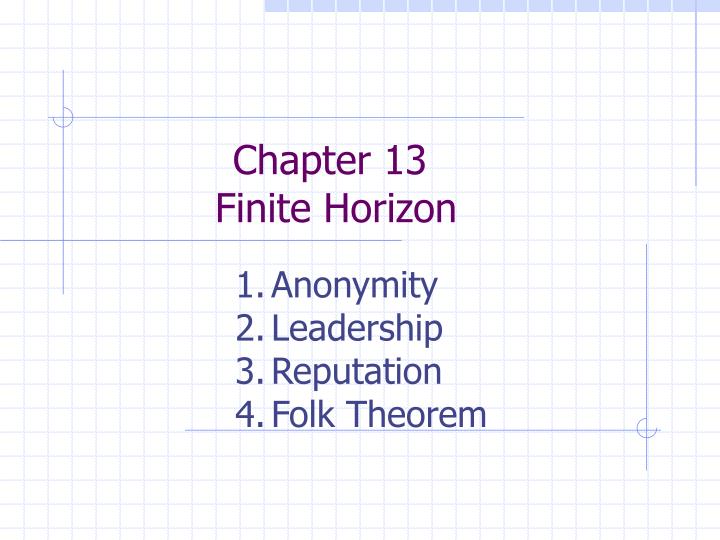 chapter 13 finite horizon