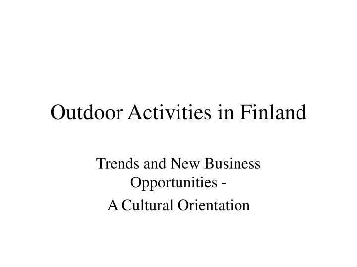 outdoor activities in finland