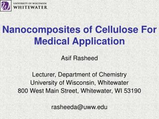 Nanocomposites of Cellulose For Medical Application