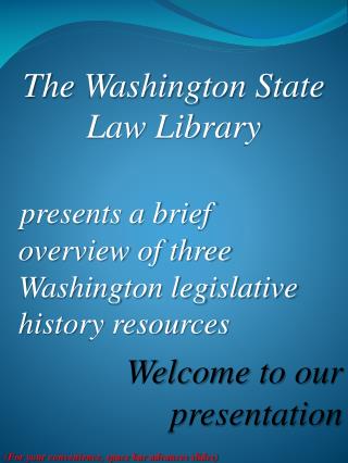 The Washington State Law Library