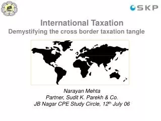International Taxation Demystifying the cross border taxation tangle