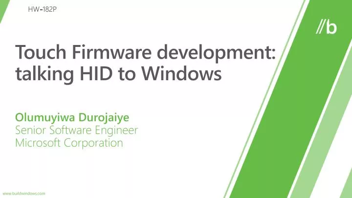 touch firmware d evelopment talking hid to windows