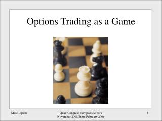 Options Trading as a Game
