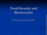 Food Security and Bioterrorism - slide 1