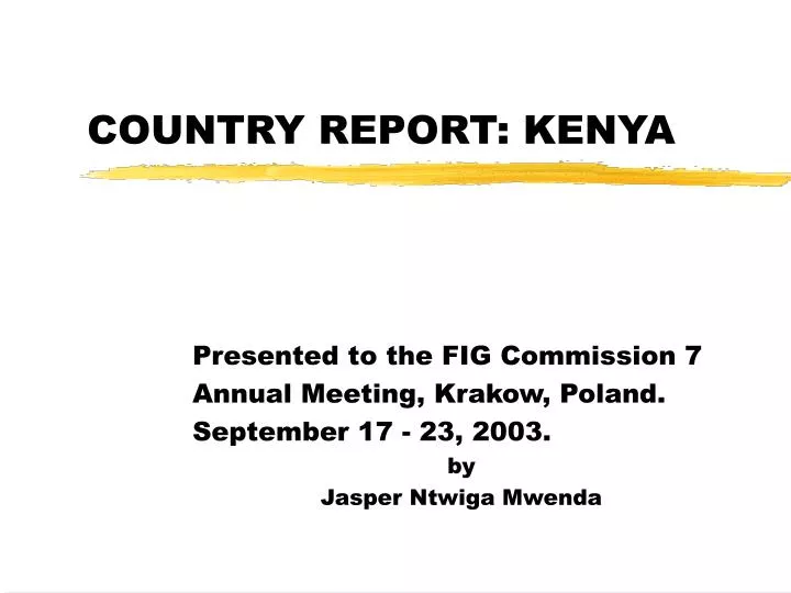 country report kenya
