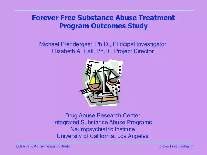 forever free substance abuse treatment program outcomes study