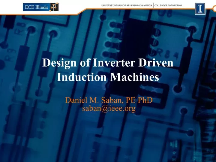 design of inverter driven induction machines
