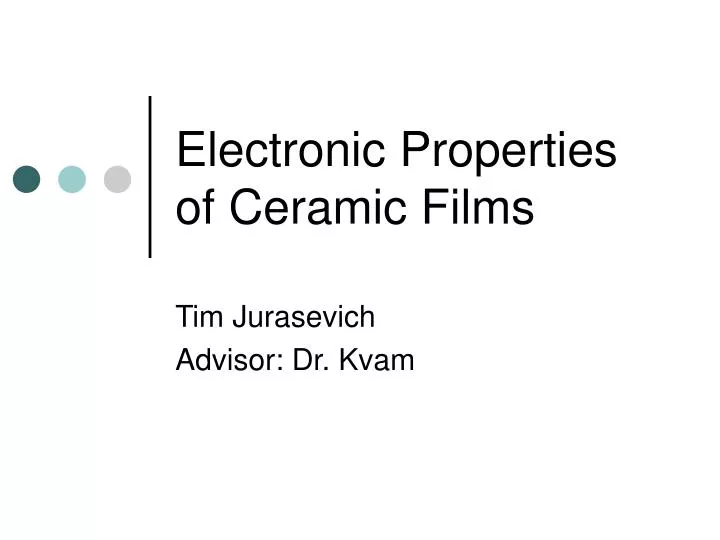 electronic properties of ceramic films
