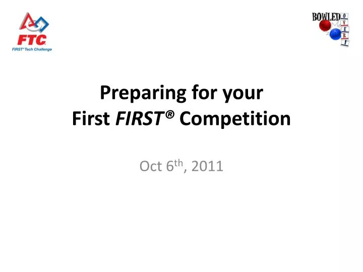 preparing for your first first competition