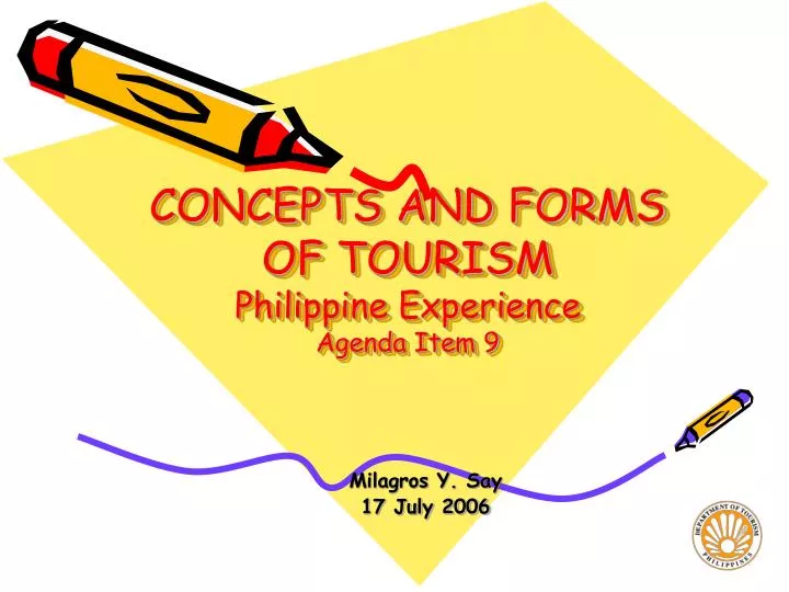 concepts and forms of tourism philippine experience agenda item 9