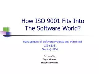 How ISO 9001 Fits Into The Software World?