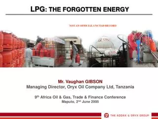 LPG : THE FORGOTTEN ENERGY