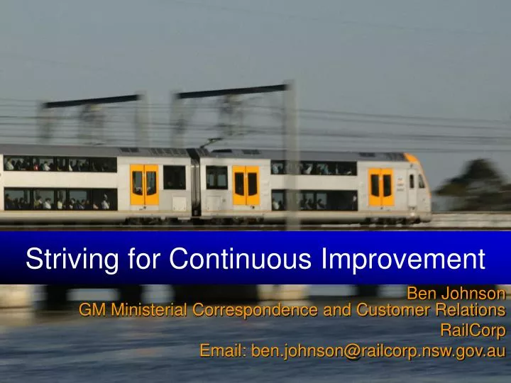 striving for continuous improvement