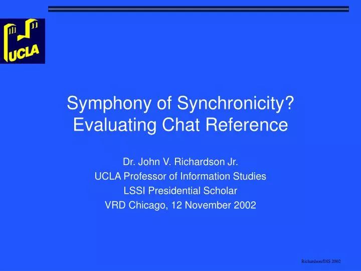 symphony of synchronicity evaluating chat reference